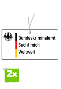 2x BUNDESKRIMINALAMT SUCHT MICH! Duftbaum / Lufterfrischer
