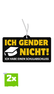 2x ICH GENDER NICHT! Duftbaum / Lufterfrischer