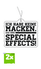 2x KEINE MACKEN, SONDERN SPECIAL EFFECTS Duftbaum / Lufterfrischer