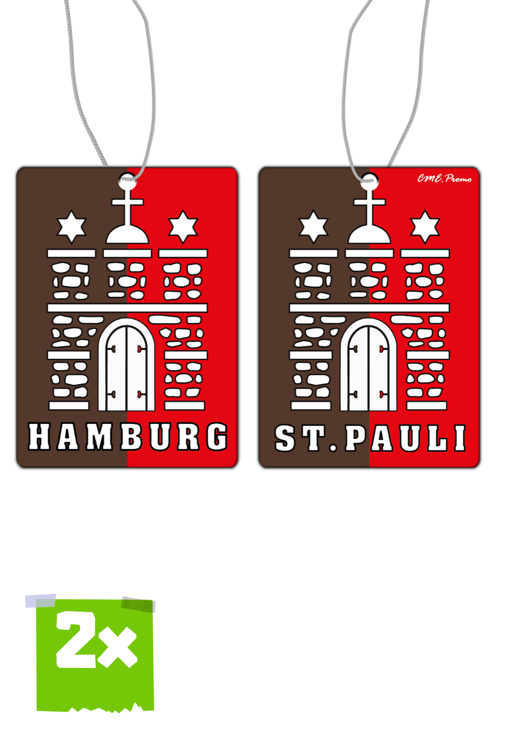 2x ST.PAULI Duftbaum / Lufterfrischer - Hamburg - Fußball - Respekt