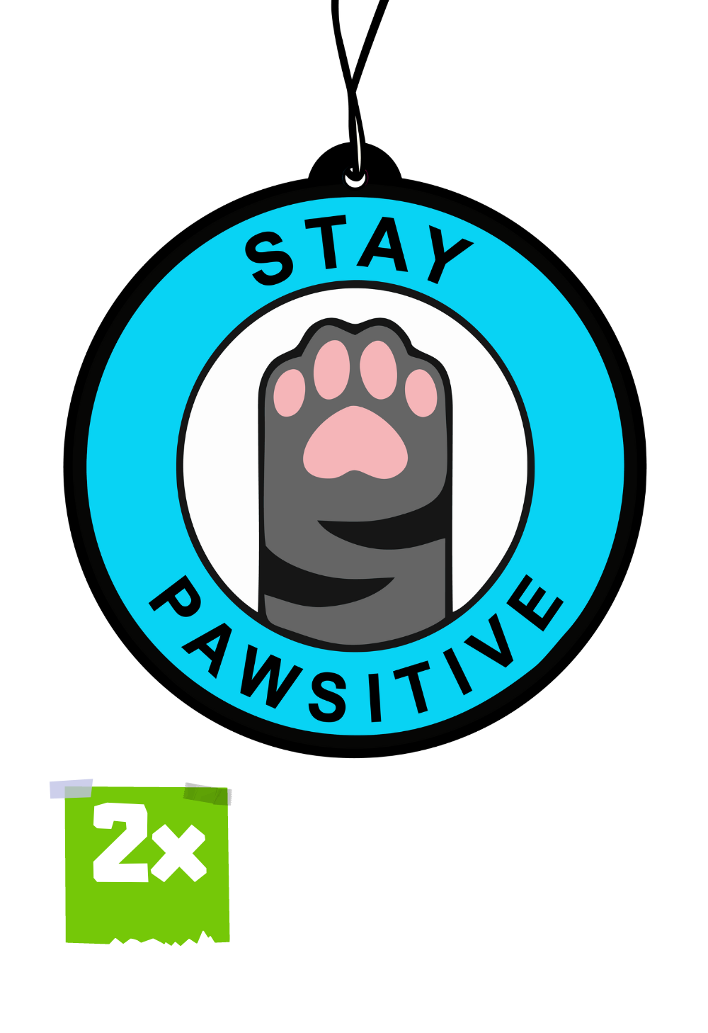 2x STAY PAWSITIVE Duftbaum / Lufterfrischer