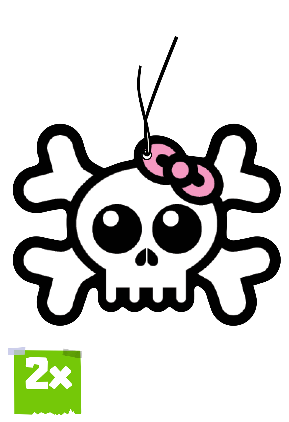 2x GIRLY SKULL Duftbaum / Lufterfrischer