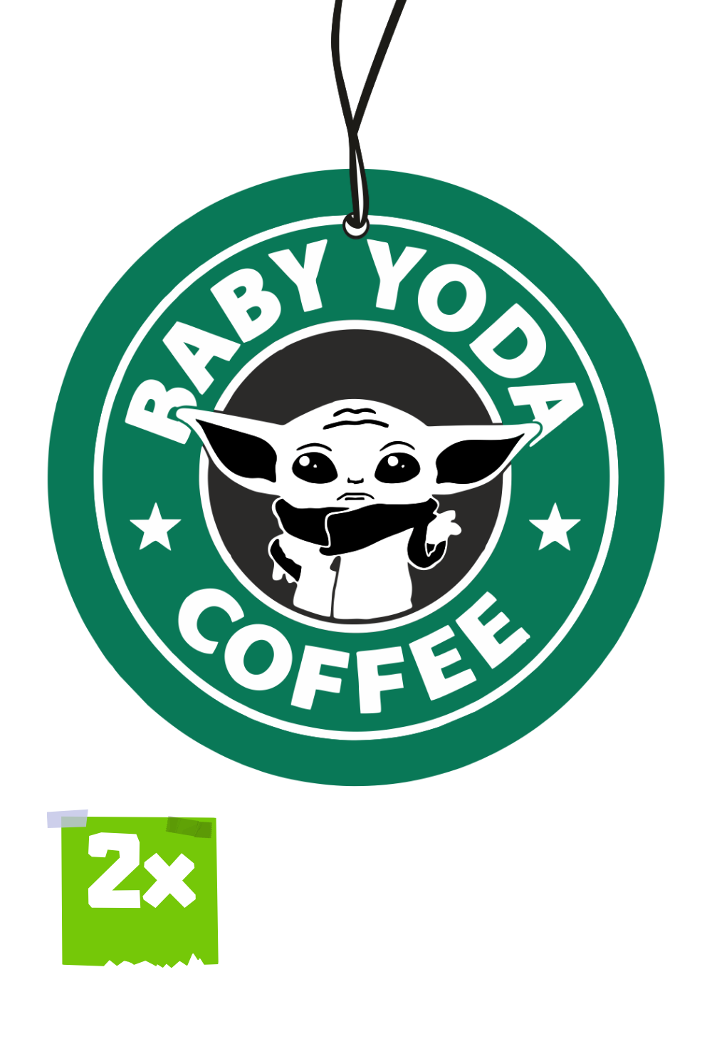 2x BABY YODA COFFEE Duftbaum / Lufterfrischer